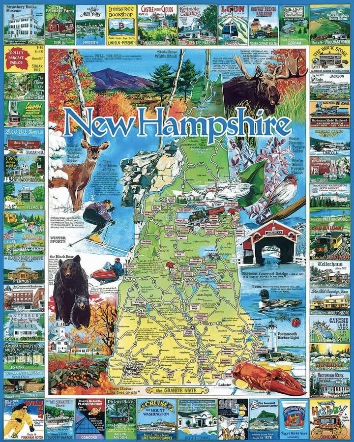 New Hampshire - White Mountain 🇺🇸 puzzle collectible [Barcode 724819246915] - Main Image 2