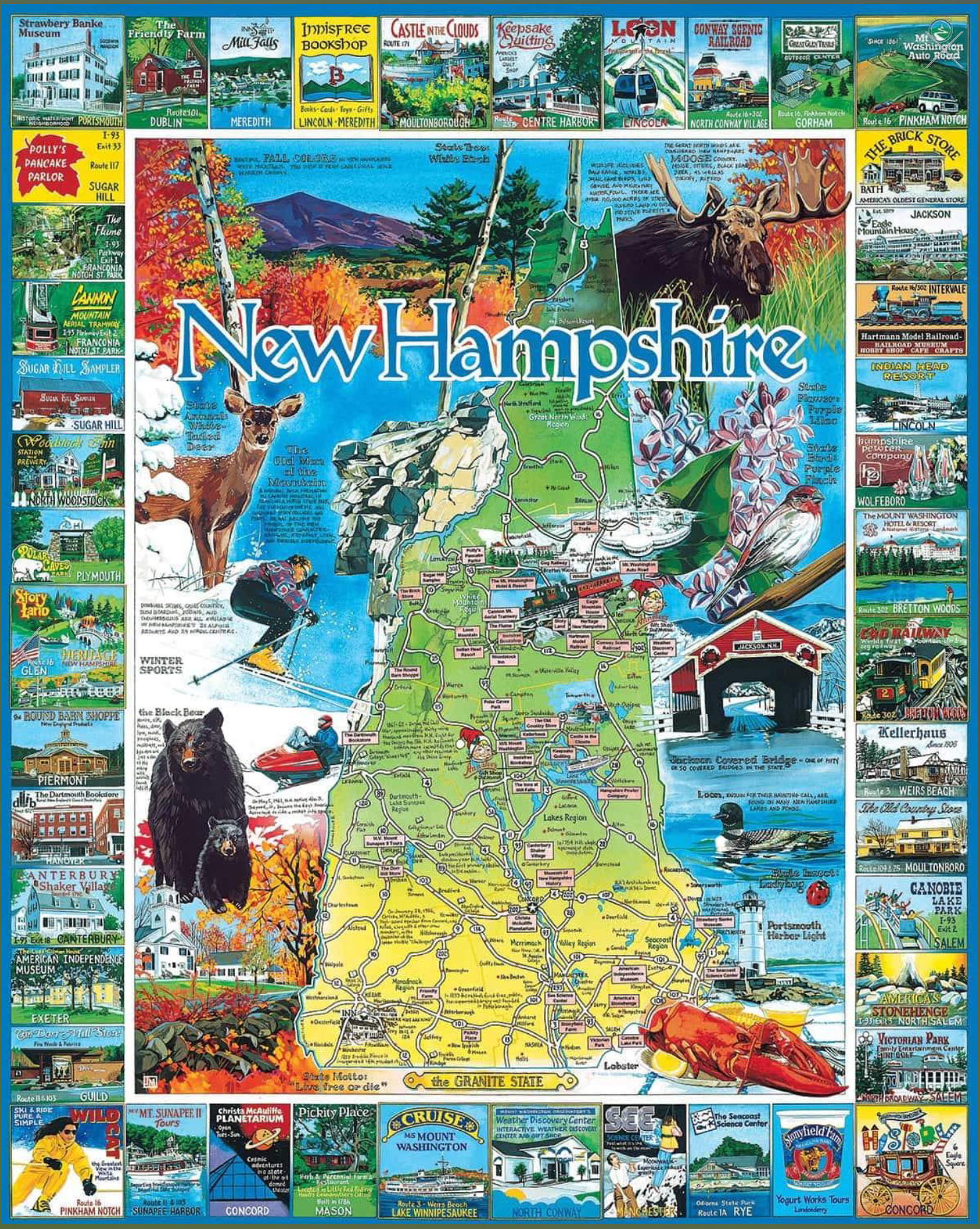 New Hampshire - White Mountain puzzle collectible [Barcode 724819246915] - Main Image 2