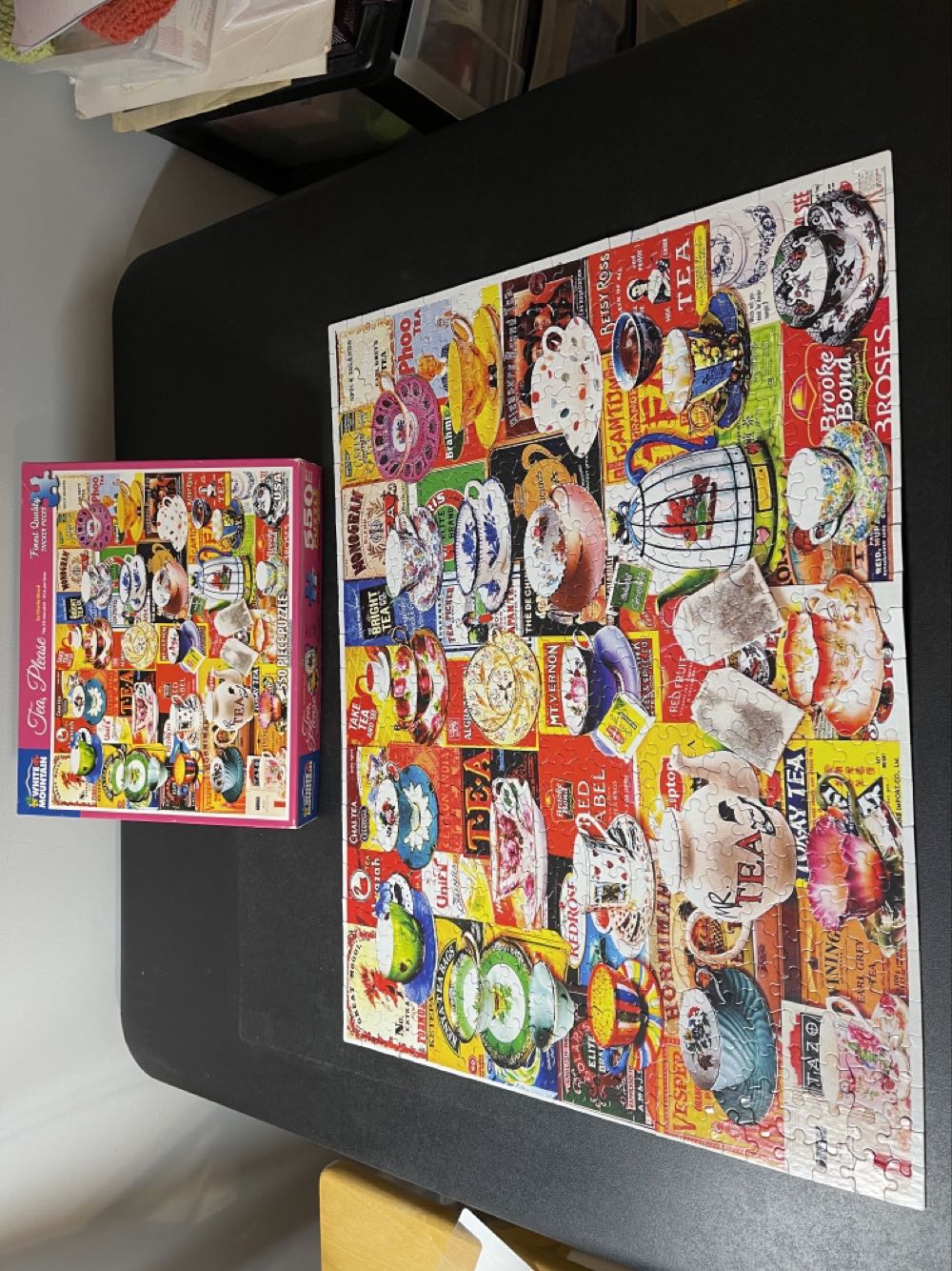 Tea, Please - White Mountain puzzle collectible [Barcode 724819258185] - Main Image 2