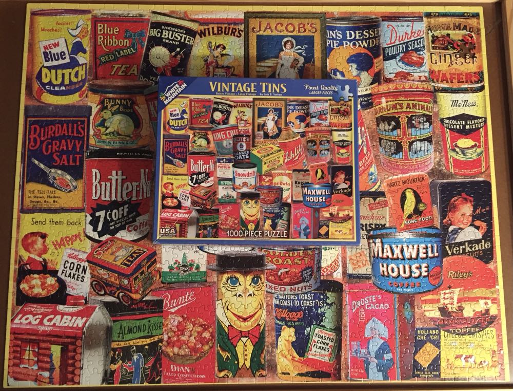 Vintage Tins - White Mountain Puzzles puzzle collectible [Barcode 724819258161] - Main Image 4