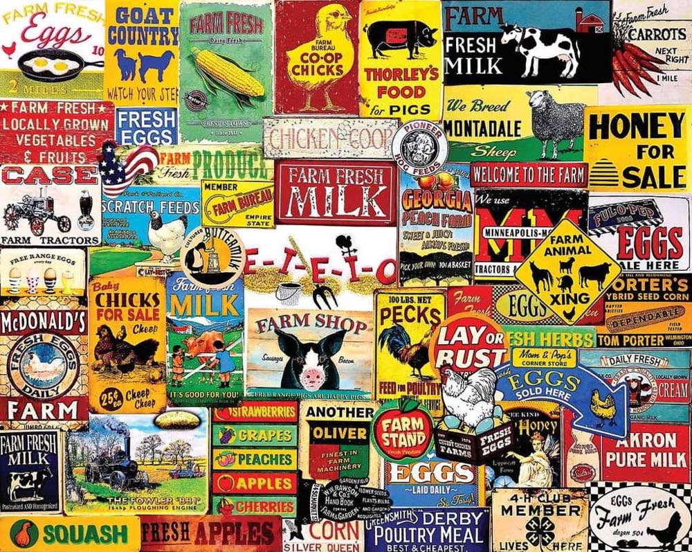 Down On The Farm BAC - White Mountain puzzle collectible [Barcode 724819259755] - Main Image 2