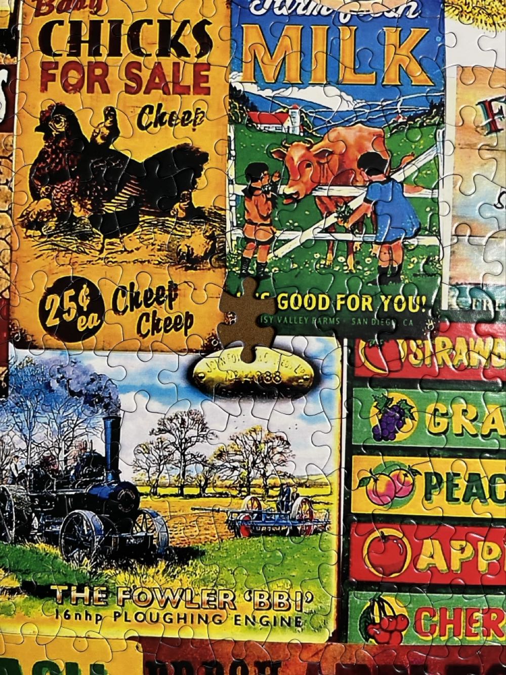 Down On The Farm BAC - White Mountain puzzle collectible [Barcode 724819259755] - Main Image 4