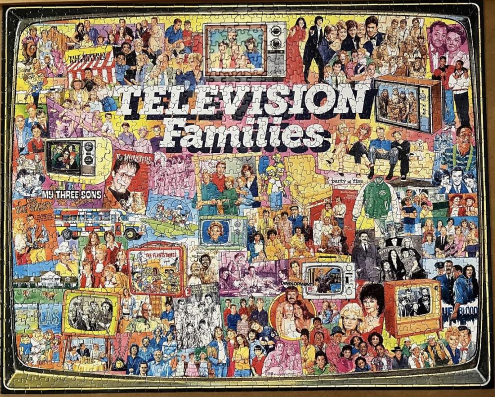 Television Families - White Mountain Puzzles puzzle collectible [Barcode 724819257560] - Main Image 2