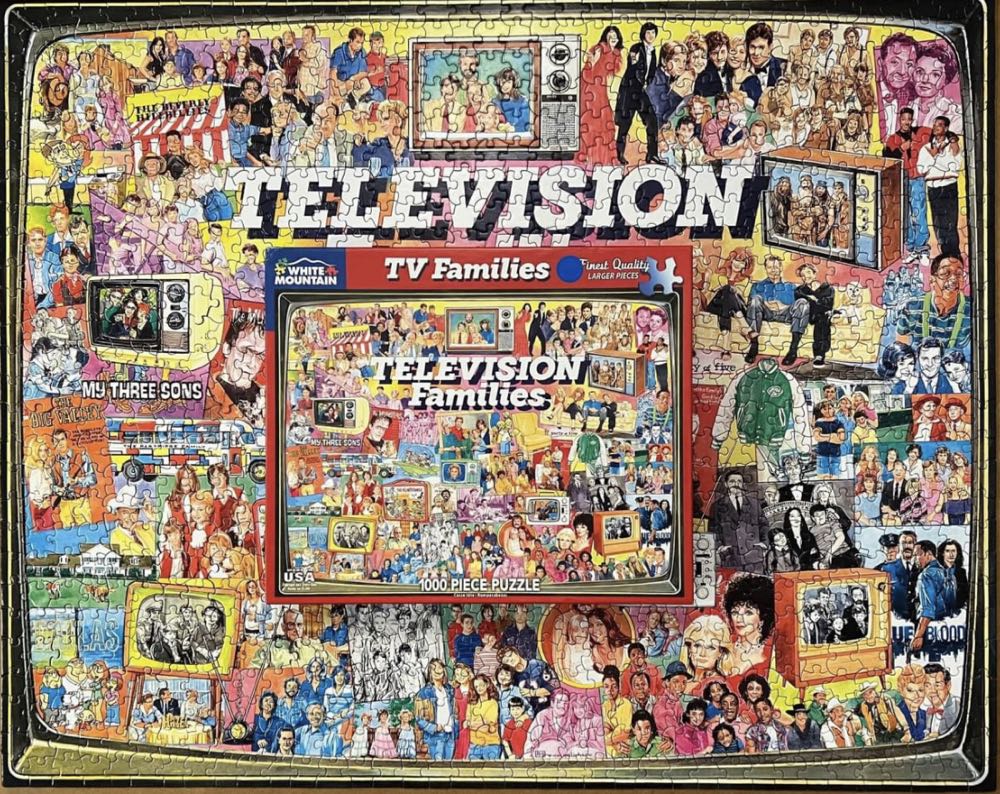 Television Families - White Mountain Puzzles puzzle collectible [Barcode 724819257560] - Main Image 3