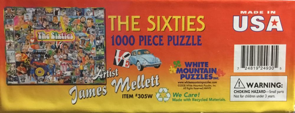 The Sixties - White Mountain puzzle collectible [Barcode 724819249305] - Main Image 3