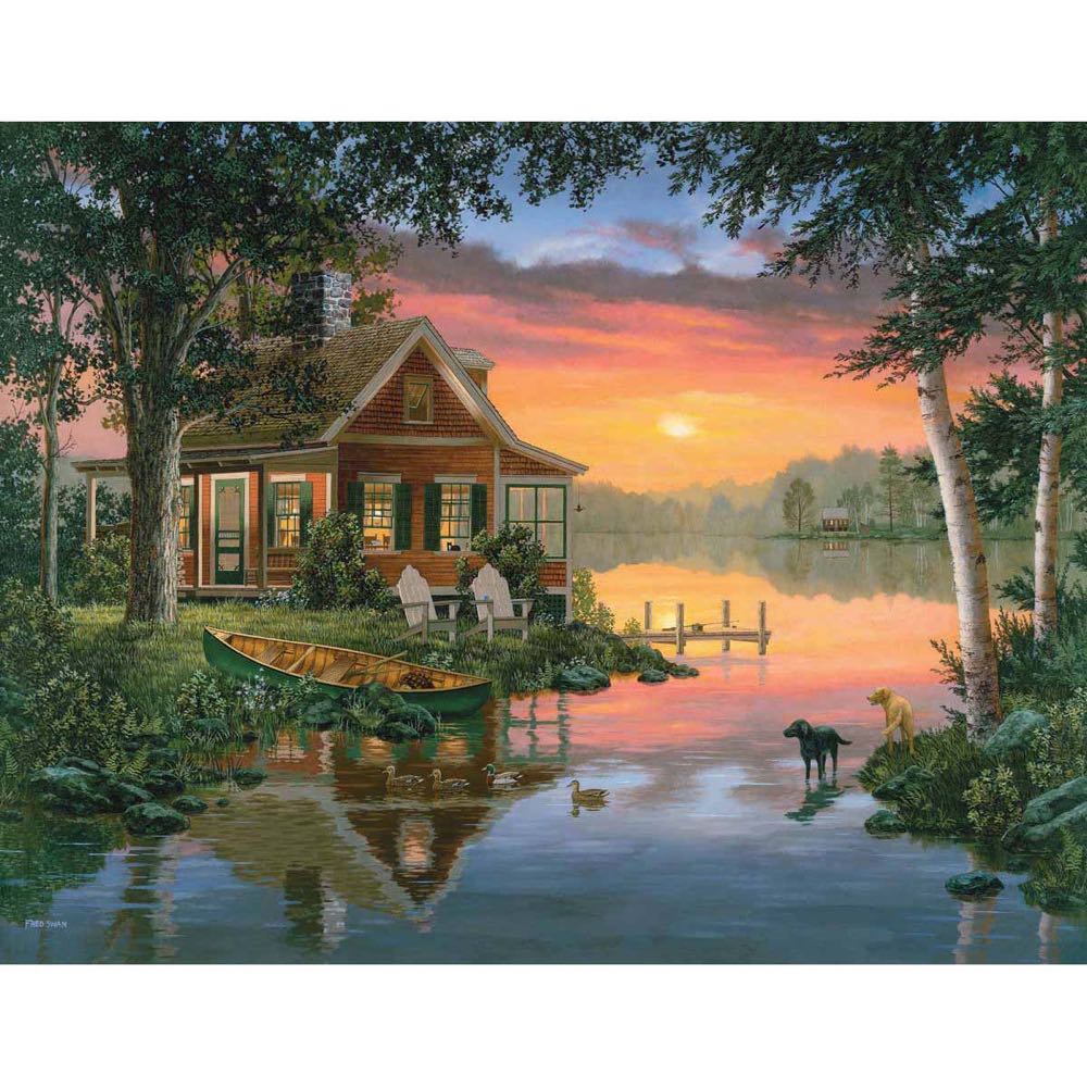 Fred Swan: Friends In Summer - White Mountain puzzle collectible [Barcode 724819249275] - Main Image 2