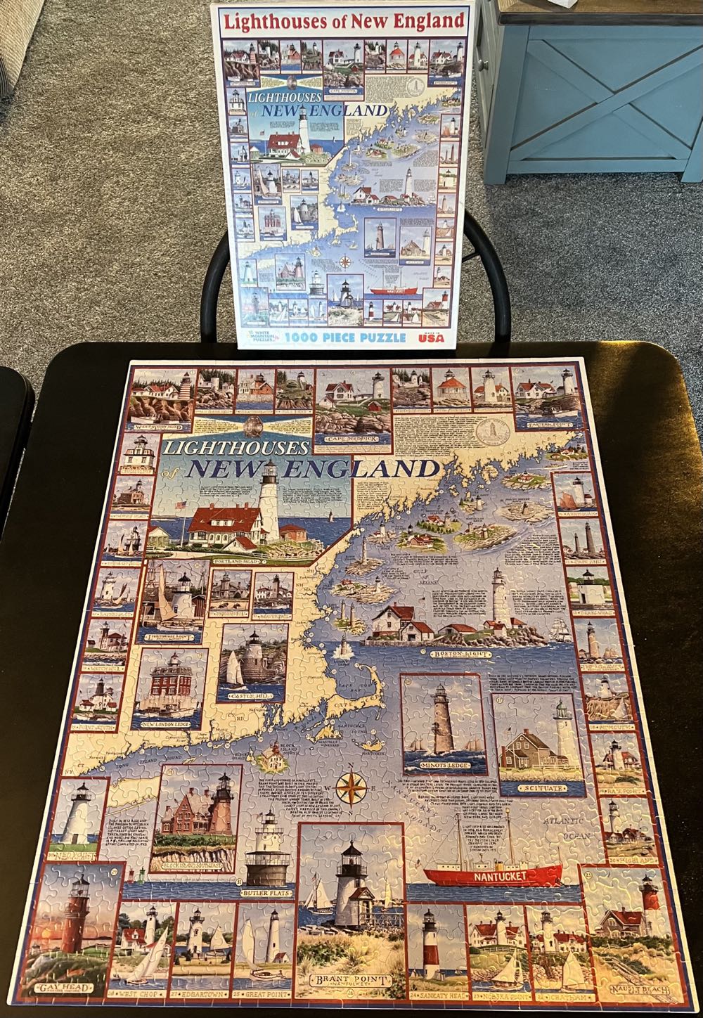Lighthouses Of New England - White Mountain Puzzles puzzle collectible [Barcode 724819250981] - Main Image 3