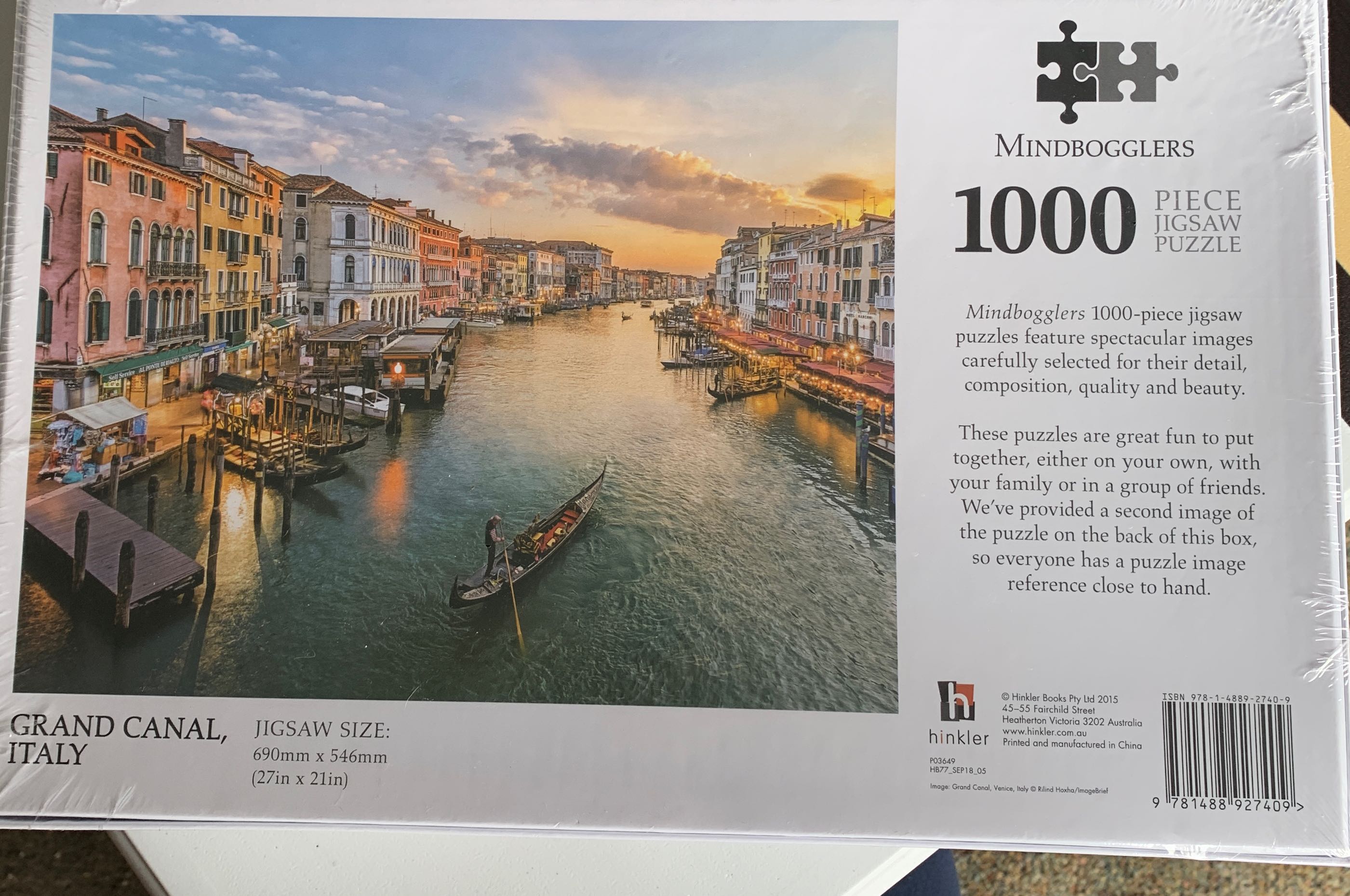 Grand Canal, Italy - Mindbogglers puzzle collectible [Barcode 9781488927409] - Main Image 2