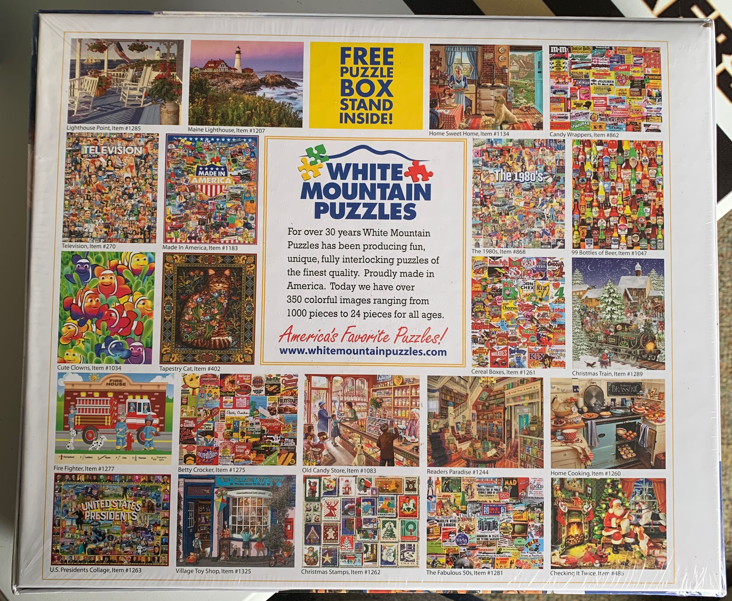 DONE-Television History - White Mountain Puzzles puzzle collectible [Barcode 724819248940] - Main Image 2