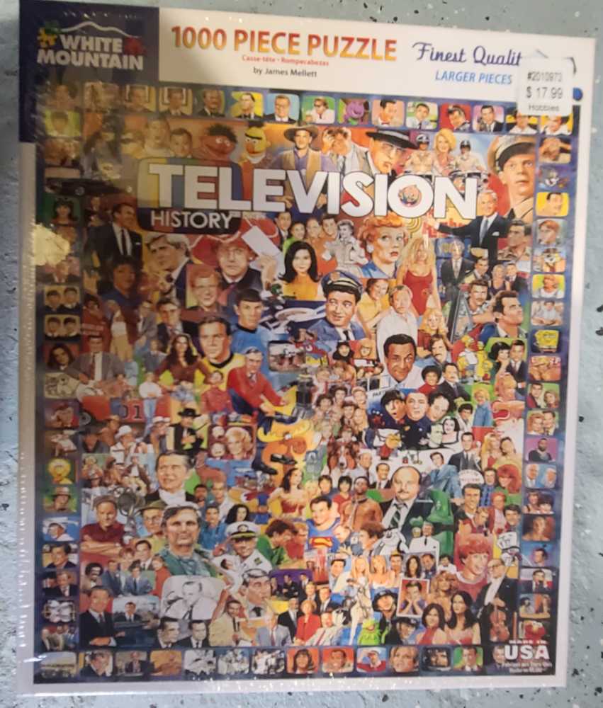 DONE-Television History - White Mountain Puzzles puzzle collectible [Barcode 724819248940] - Main Image 3