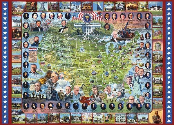 United States Presidents (NIB) - White Mountain Puzzles puzzle collectible [Barcode 724819247042] - Main Image 2