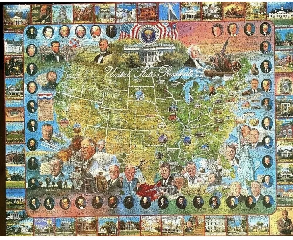 United States Presidents (NIB) - White Mountain Puzzles puzzle collectible [Barcode 724819247042] - Main Image 4
