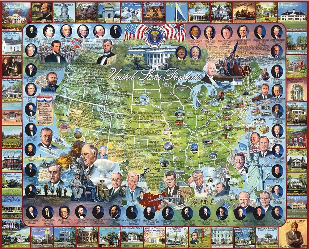 United States Presidents (V) 🧩✌️ - White Mountain puzzle collectible - Main Image 2