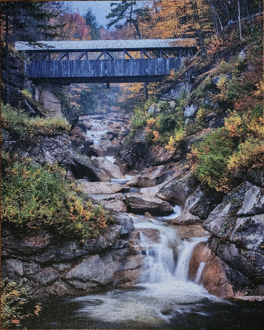 Covered Bridge - White Mountain puzzle collectible [Barcode 724819255771] - Main Image 3
