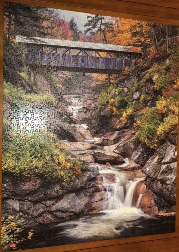 Covered Bridge - White Mountain puzzle collectible [Barcode 724819255771] - Main Image 4