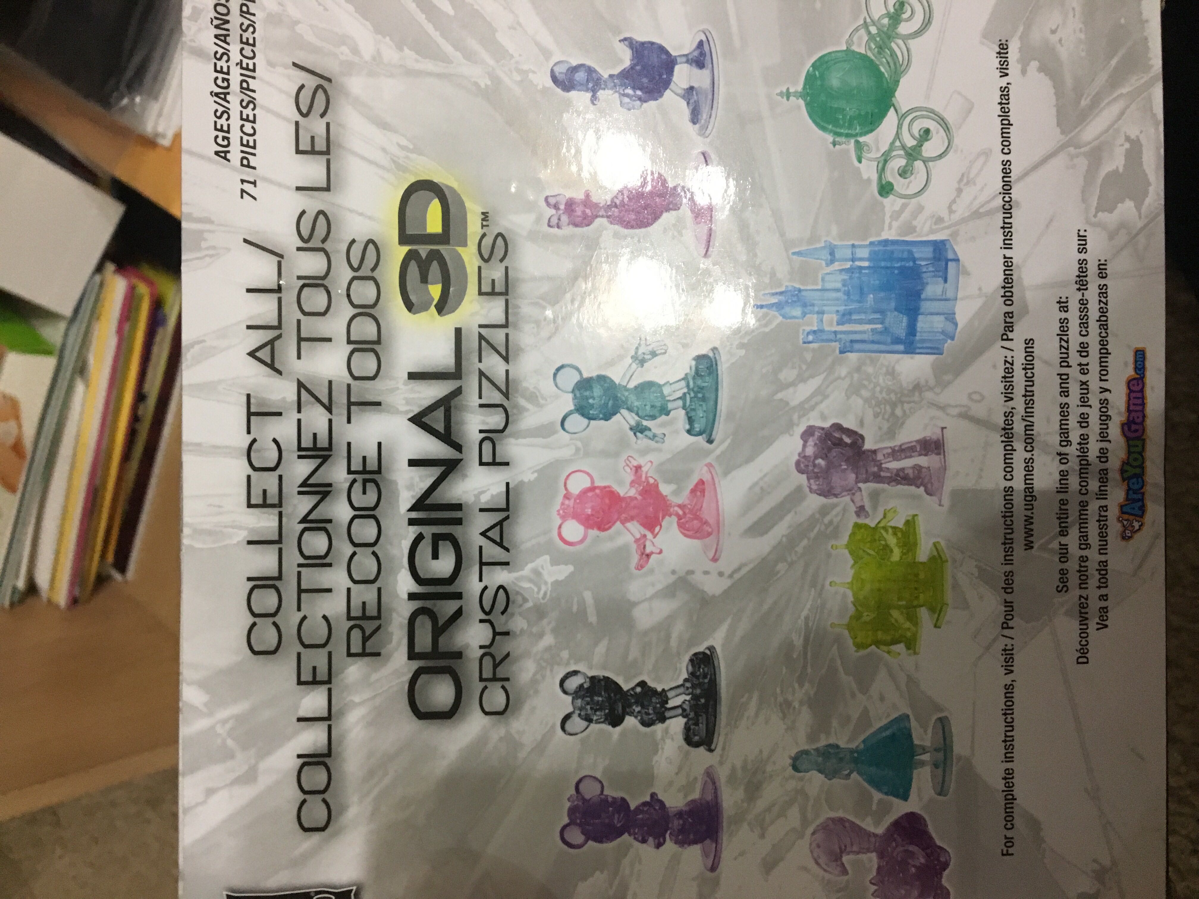 Cinderella’s Castle Blue Crystals 3D - Bepuzzled puzzle collectible [Barcode 023332310418] - Main Image 2