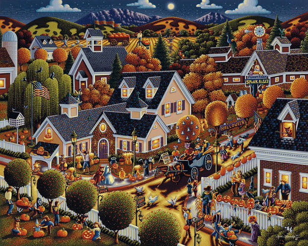 All Hallows Eve - Dowdle Folkart puzzle collectible [Barcode 671095000208] - Main Image 2