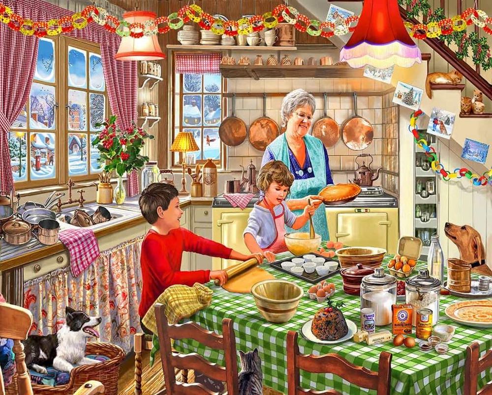 Christmas At Grandma’s/MV/SOLD - White Mountain Puzzles puzzle collectible - Main Image 2