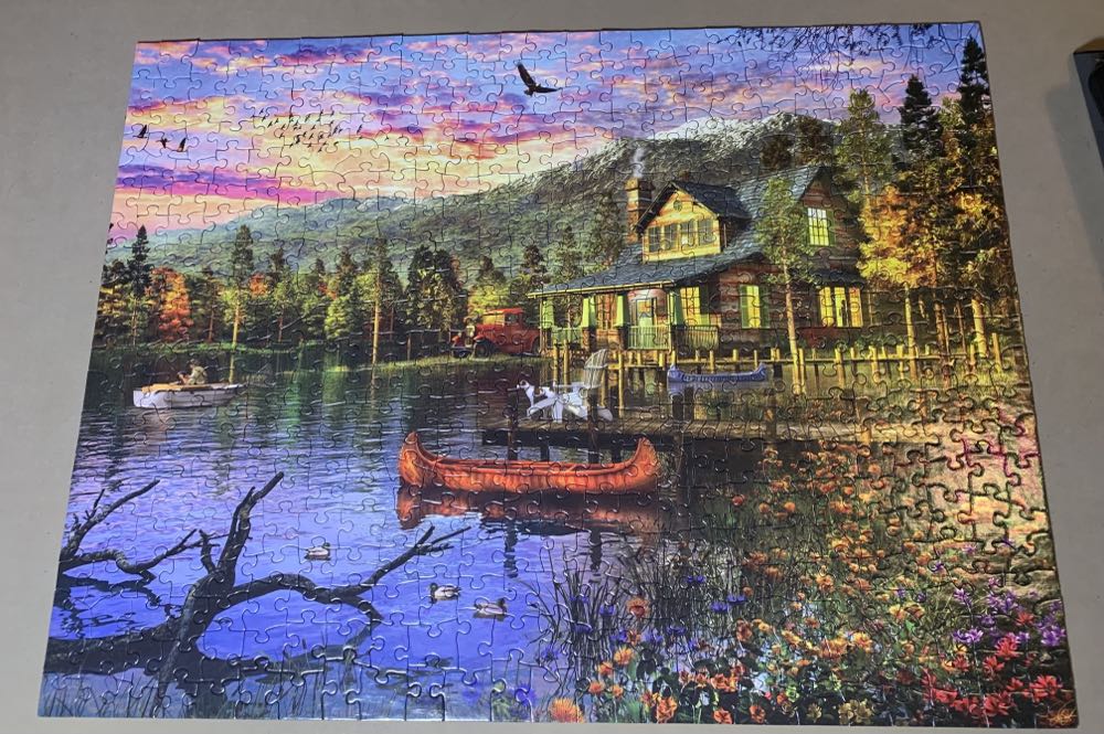 Evening Cabin - White Mountain puzzle collectible - Main Image 2