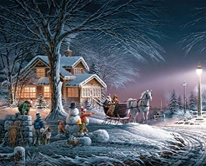 Winter Wonderland-Terry Redlin - White Mountain Puzzles puzzle collectible [Barcode 724819251346] - Main Image 2