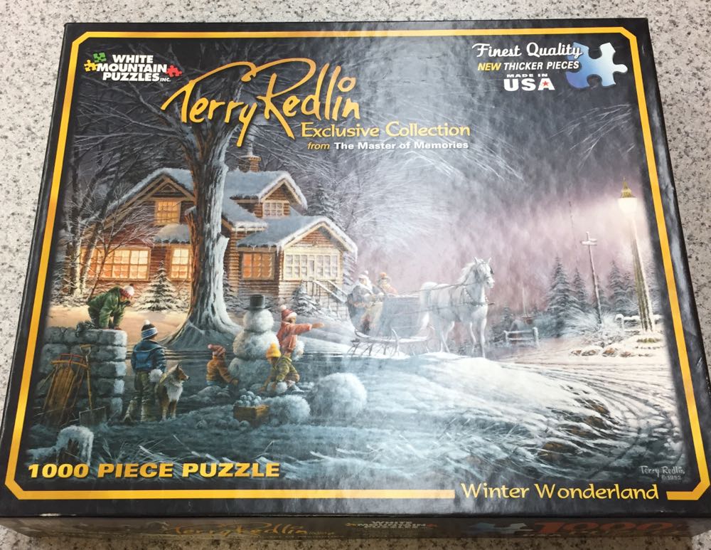 Winter Wonderland-Terry Redlin - White Mountain Puzzles puzzle collectible [Barcode 724819251346] - Main Image 3