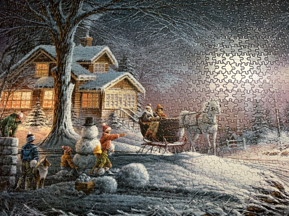 Winter Wonderland-Terry Redlin - White Mountain Puzzles puzzle collectible [Barcode 724819251346] - Main Image 4