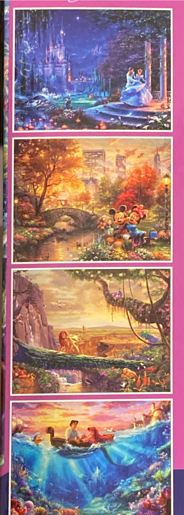 Disney Thomas Kinkade- 4 Pack - Ceaco puzzle collectible [Barcode 021081036733] - Main Image 2