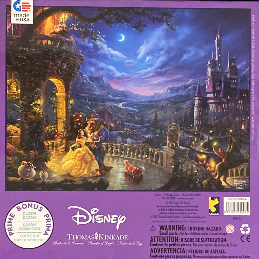 Beauty and the Beast - Dancing In The Moonlight - Ceaco puzzle collectible [Barcode 021081290975] - Main Image 4