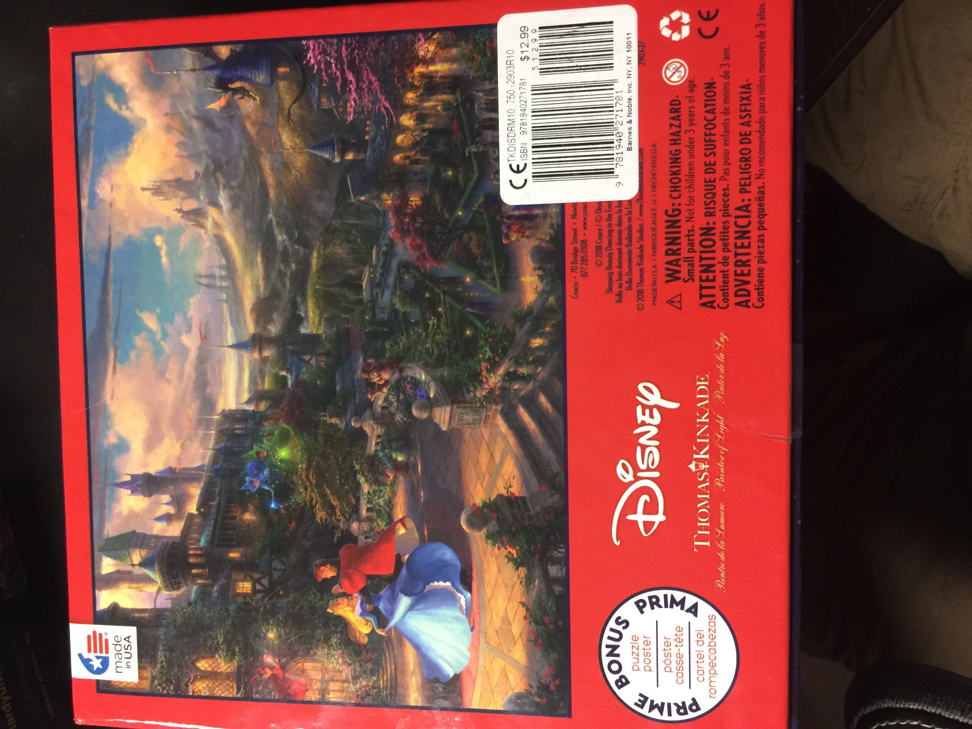 Disney - Sleeping Beauty And Prince Eric Dancing Outside Castle - Ceaco puzzle collectible [Barcode 9781940271781] - Main Image 2