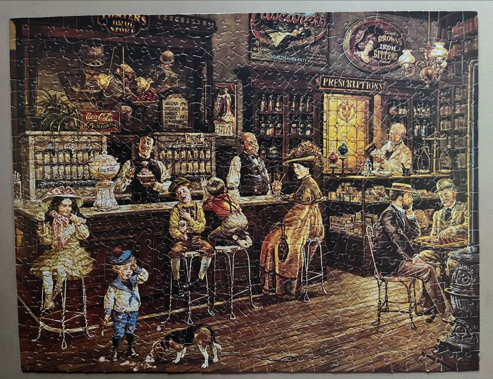 The Drug Store (Donated To LPL) - Great American Puzzle Factory puzzle collectible [Barcode 010563008566] - Main Image 2