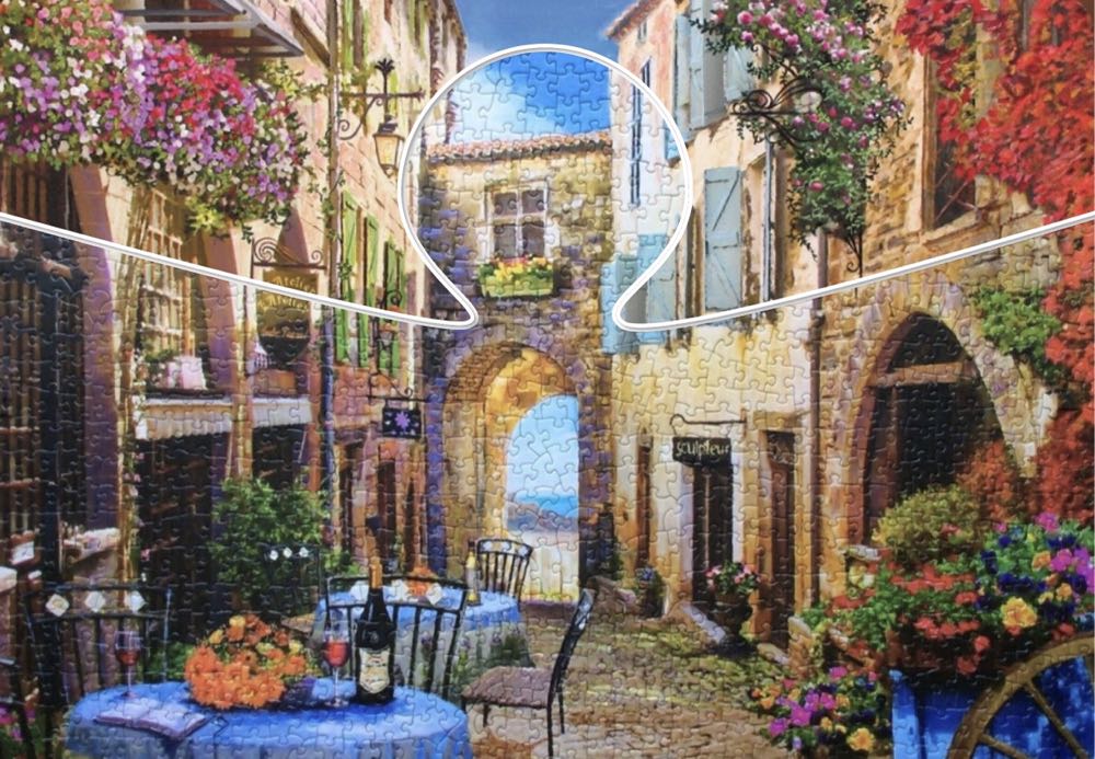 Travel: French Village 1000 Pieces - Cobble Hill puzzle collectible [Barcode 625012800792] - Main Image 4
