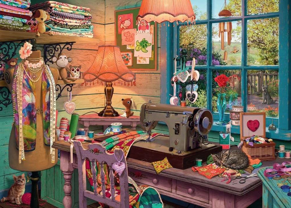 The Sewing Shed - Ravensburger puzzle collectible [Barcode 4005556198924] - Main Image 2