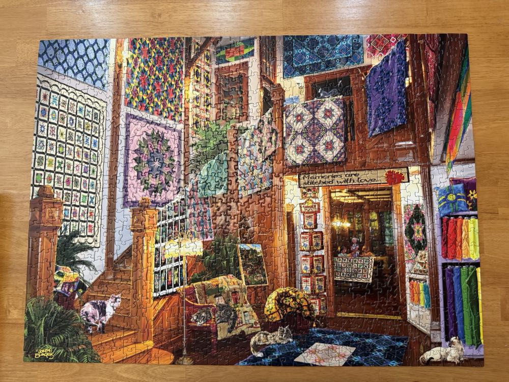 Stitched with Love - SunsOut puzzle collectible [Barcode 796780388710] - Main Image 3