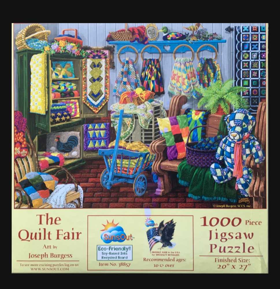The Quilt Fair - Completed And Gave To Kayla - SunsOut puzzle collectible [Barcode 796780388574] - Main Image 2