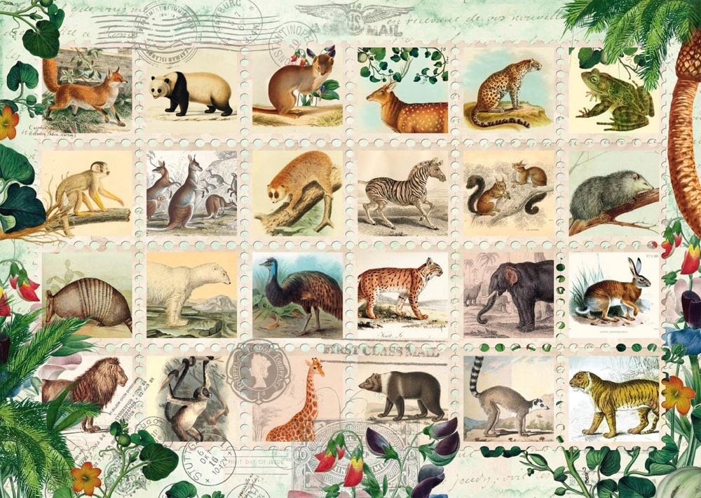Wildlife Stamp Collection - Schmidt Puzzle puzzle collectible [Barcode 4001504582852] - Main Image 2