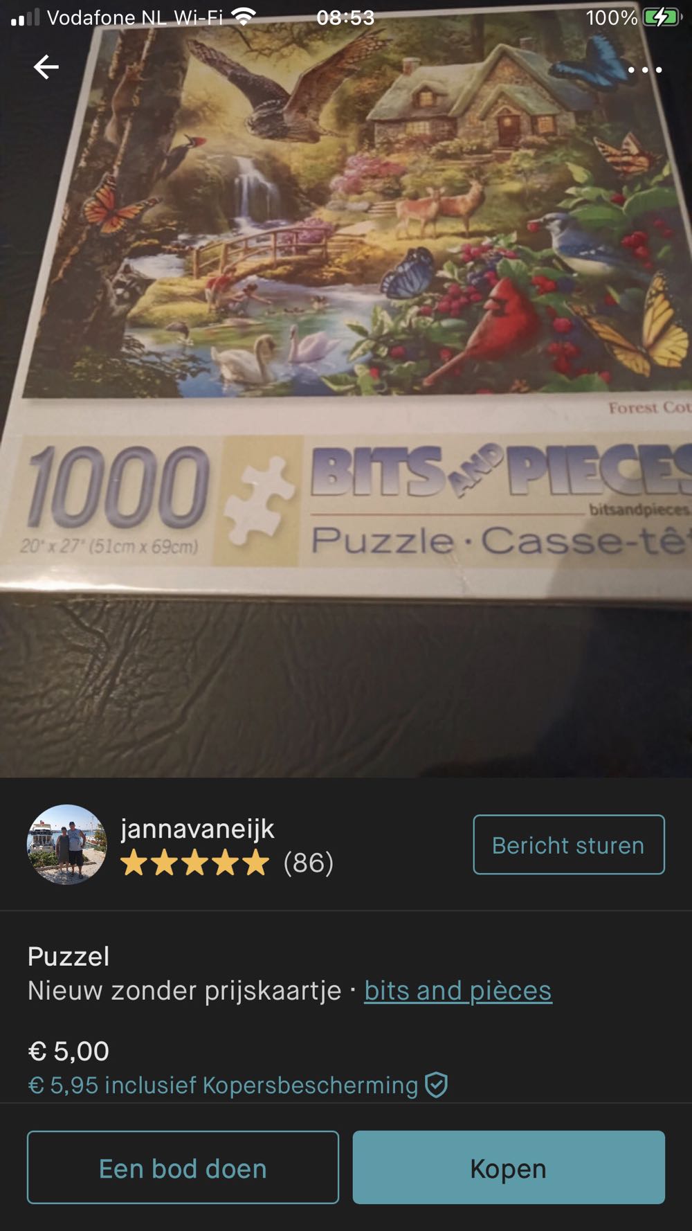 Forest Cottage - Bits And Pieces puzzle collectible [Barcode 192949027139] - Main Image 3