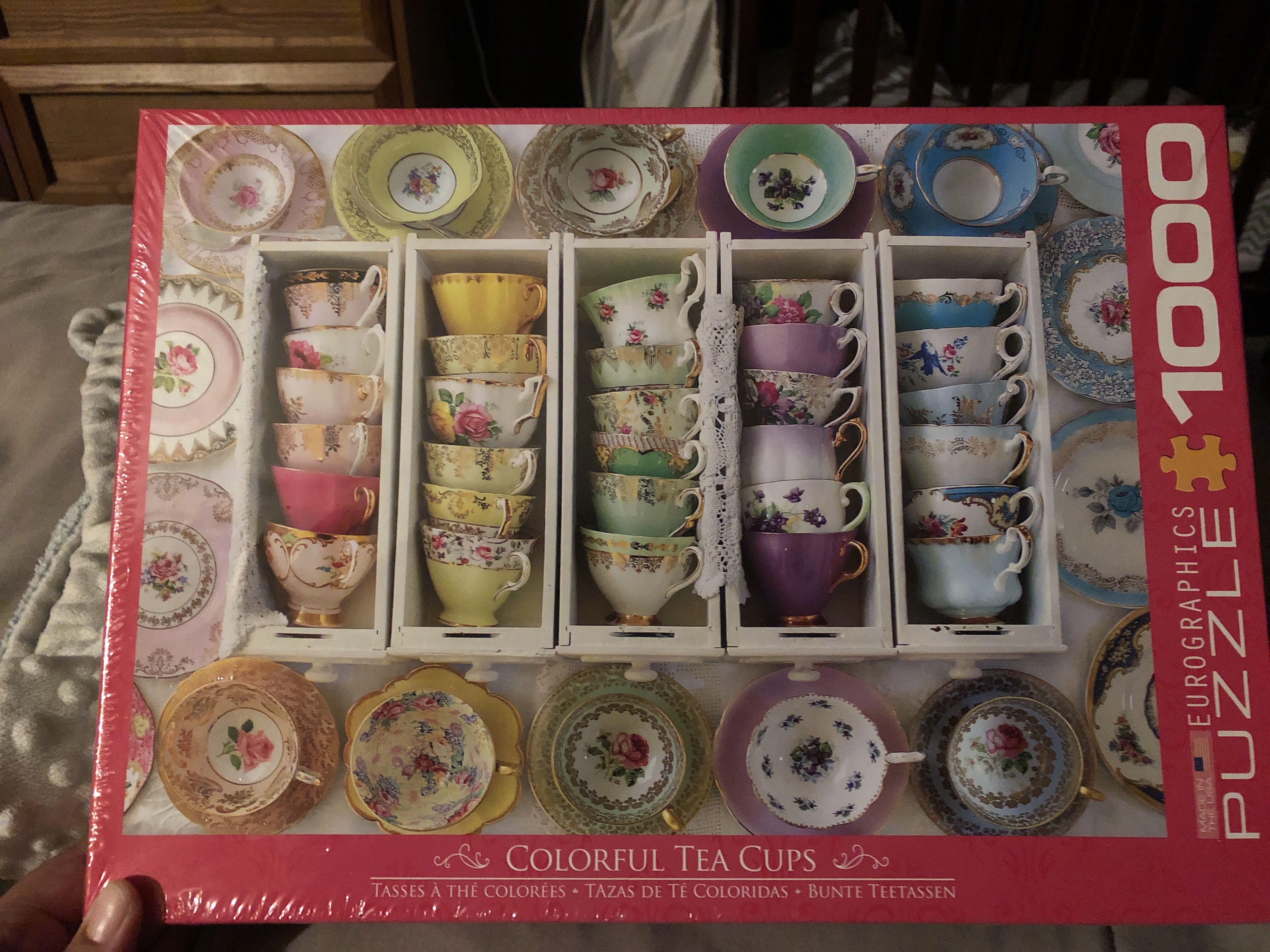 Colourful Tea Cups - Eurographics puzzle collectible [Barcode 628136653428] - Main Image 1