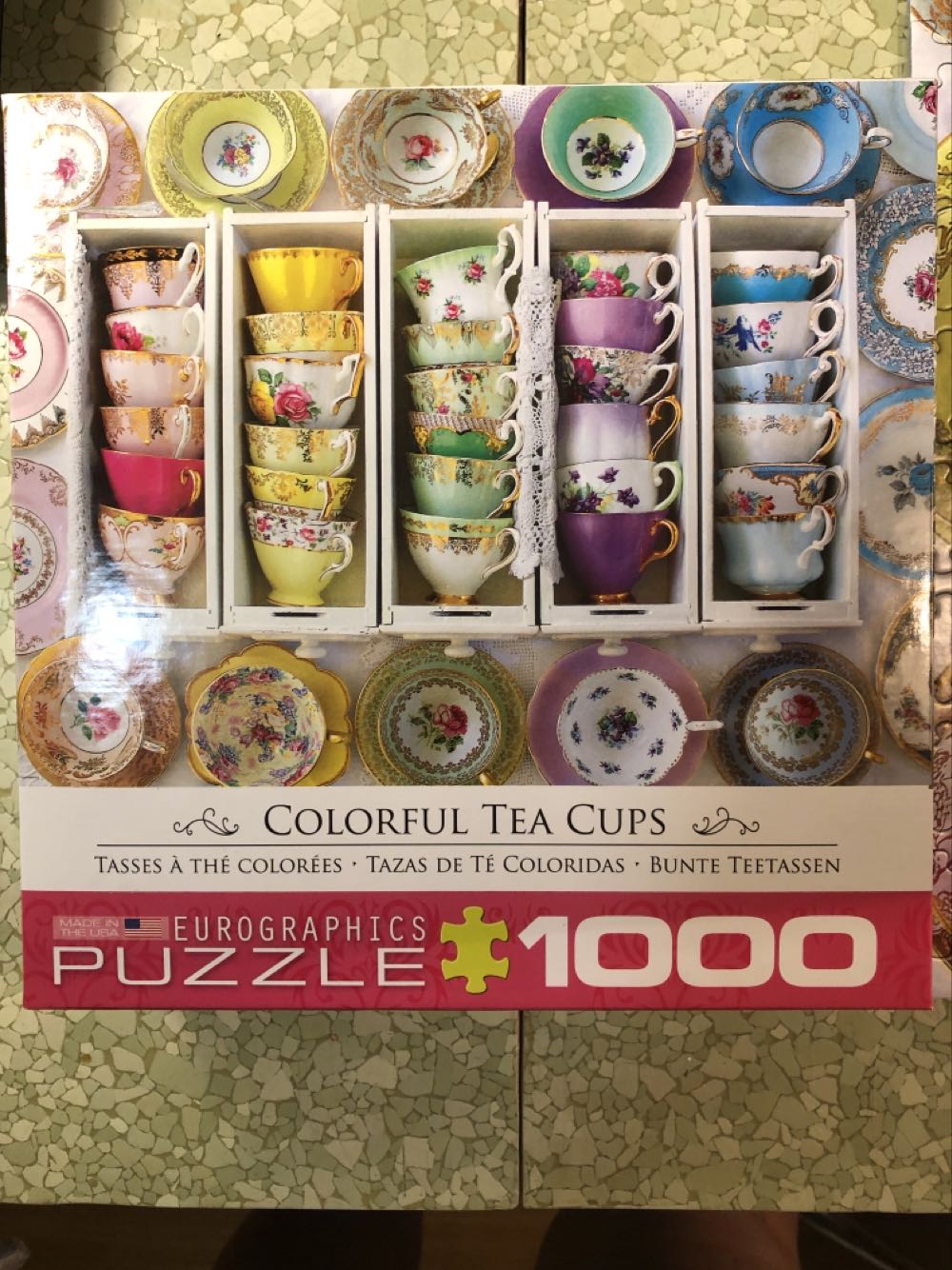 Colourful Tea Cups - Eurographics puzzle collectible [Barcode 628136653428] - Main Image 3