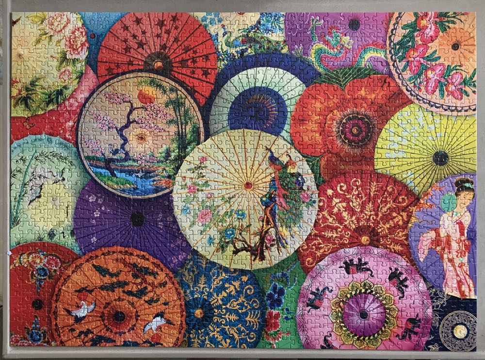 Asian Oil-Paper Umbrellas - EuroGraphics puzzle collectible [Barcode 628136753173] - Main Image 3