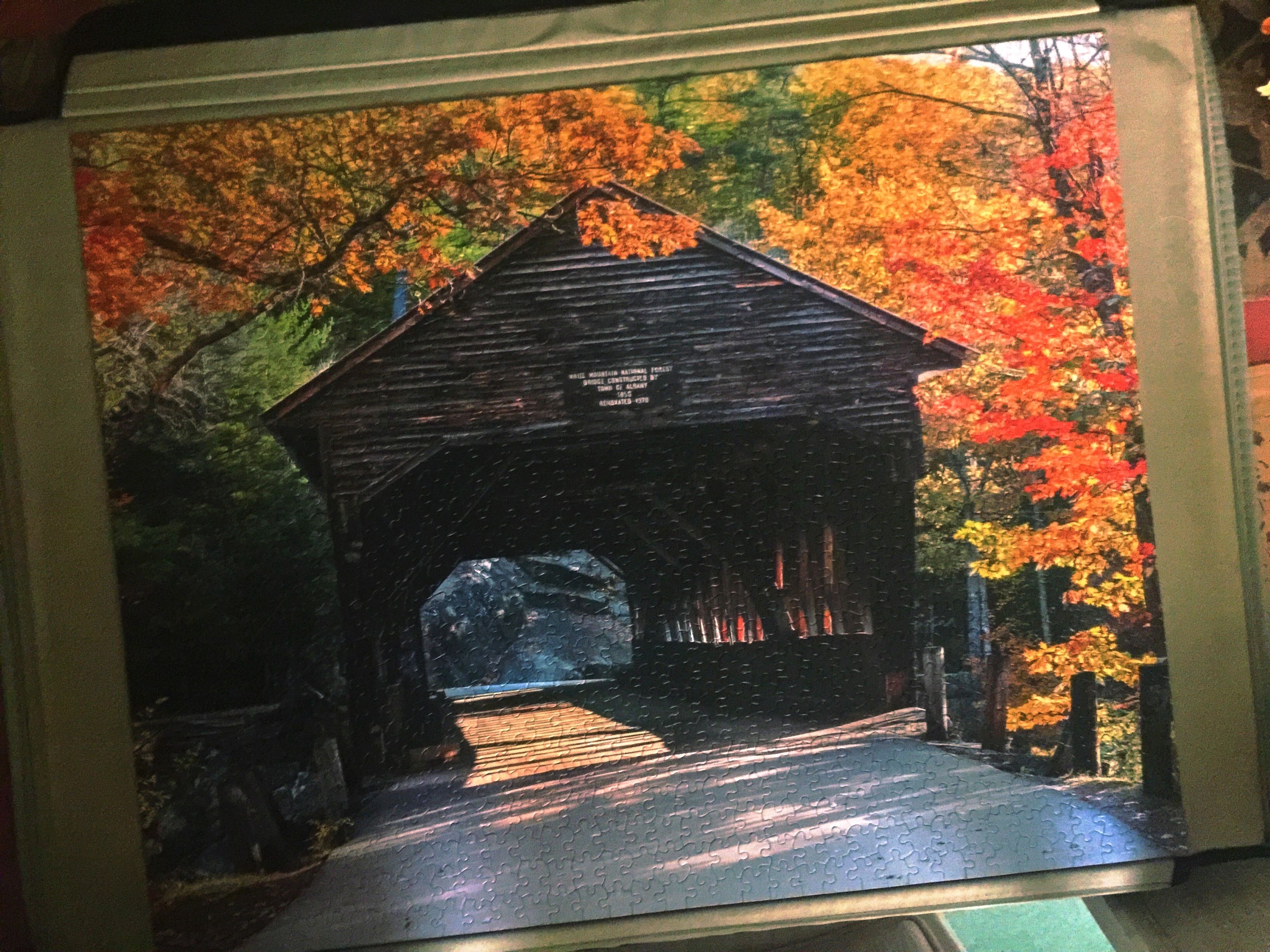 Albany Covered Bridge - White Mountain Puzzles puzzle collectible - Main Image 3