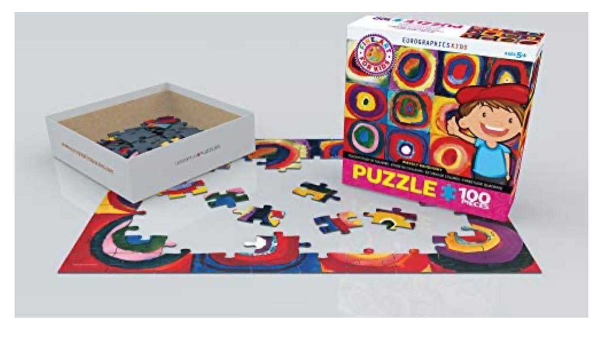Colour Study Of Squares For Kids - Europraphics Kids puzzle collectible [Barcode 628136413237] - Main Image 3