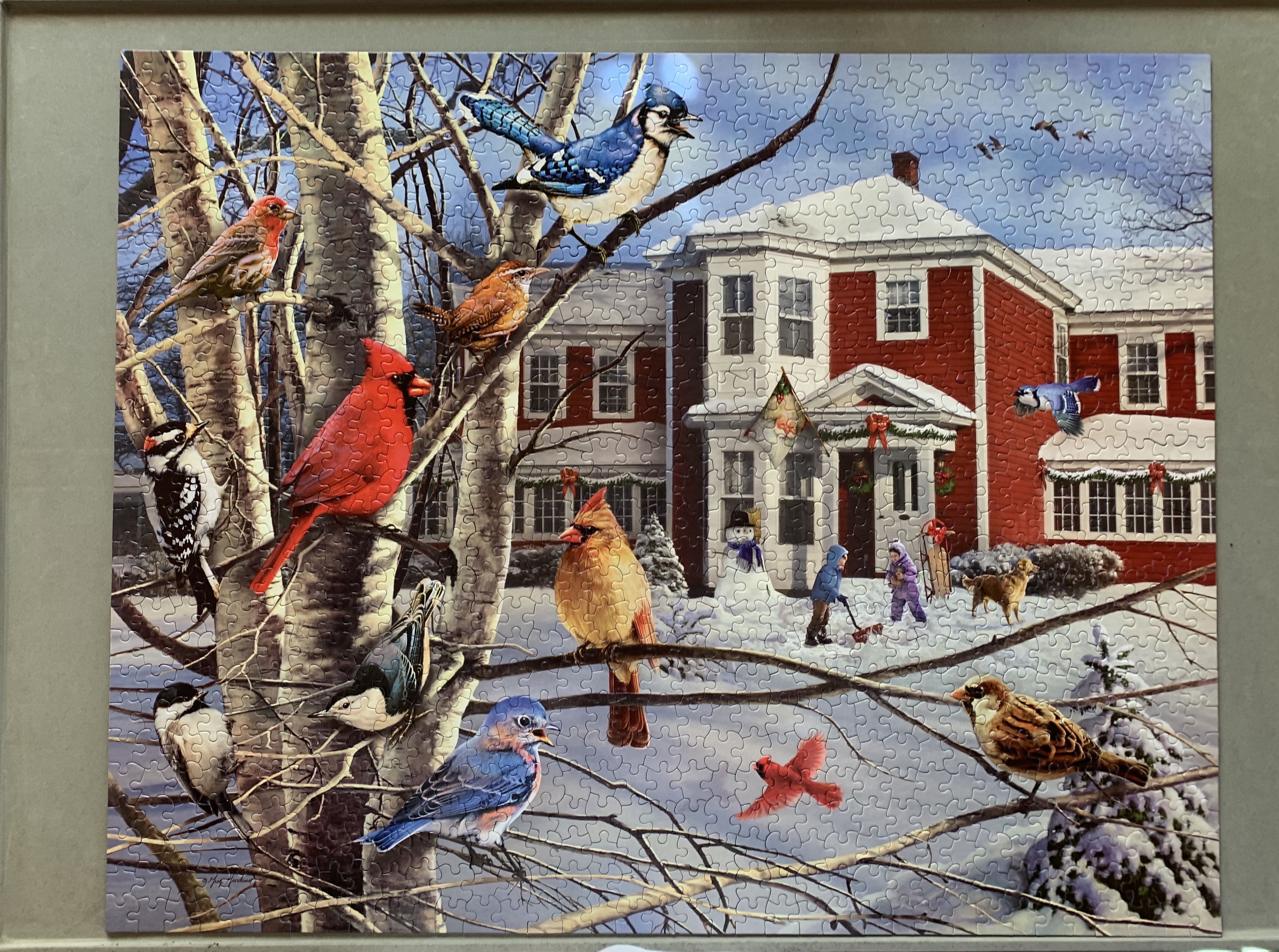 Winter Gathering - White Mountain Puzzles puzzle collectible [Barcode 724819260003] - Main Image 3