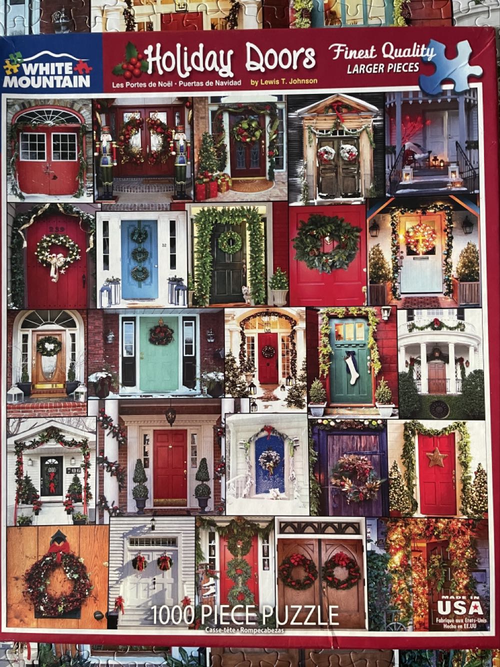 Holiday Doors - SOLD ✅ - White Mountain Puzzles puzzle collectible - Main Image 3