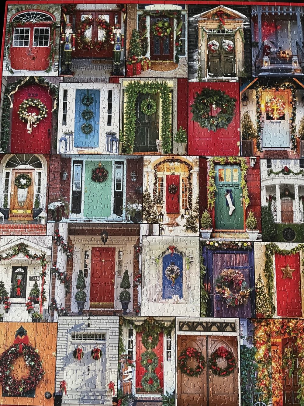 Holiday Doors - SOLD ✅ - White Mountain Puzzles puzzle collectible - Main Image 4
