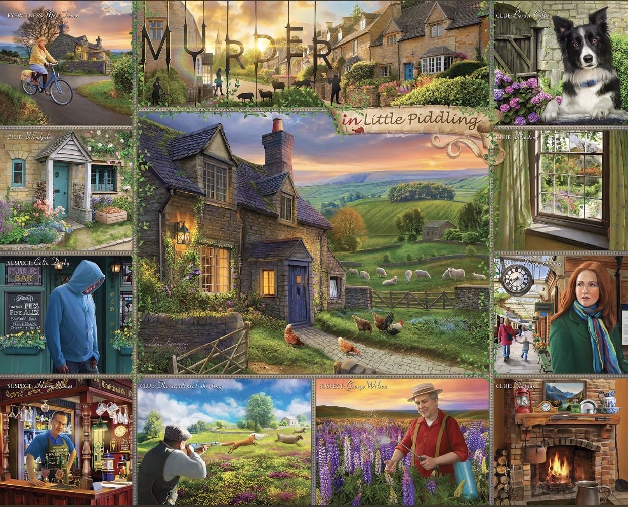 Murder In Little Piddling - White Mountain Puzzles puzzle collectible - Main Image 2