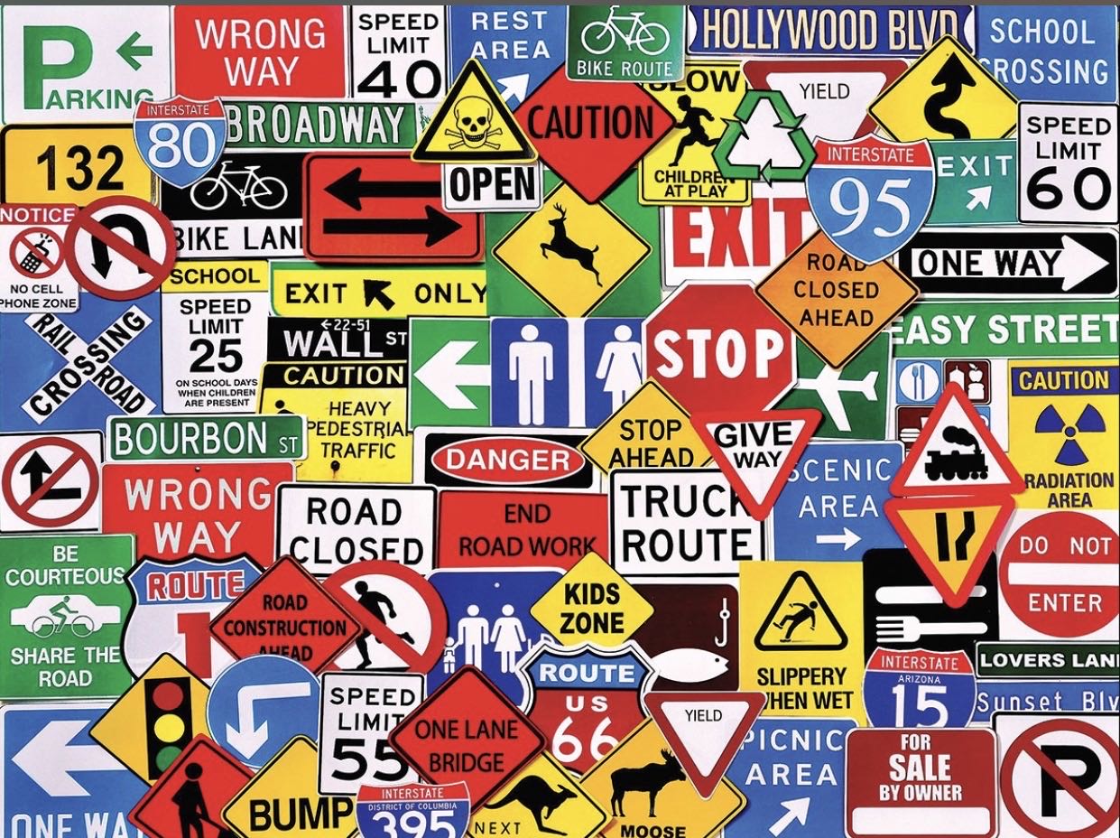 Road Signs ✅ - White Mountain Puzzles puzzle collectible - Main Image 2