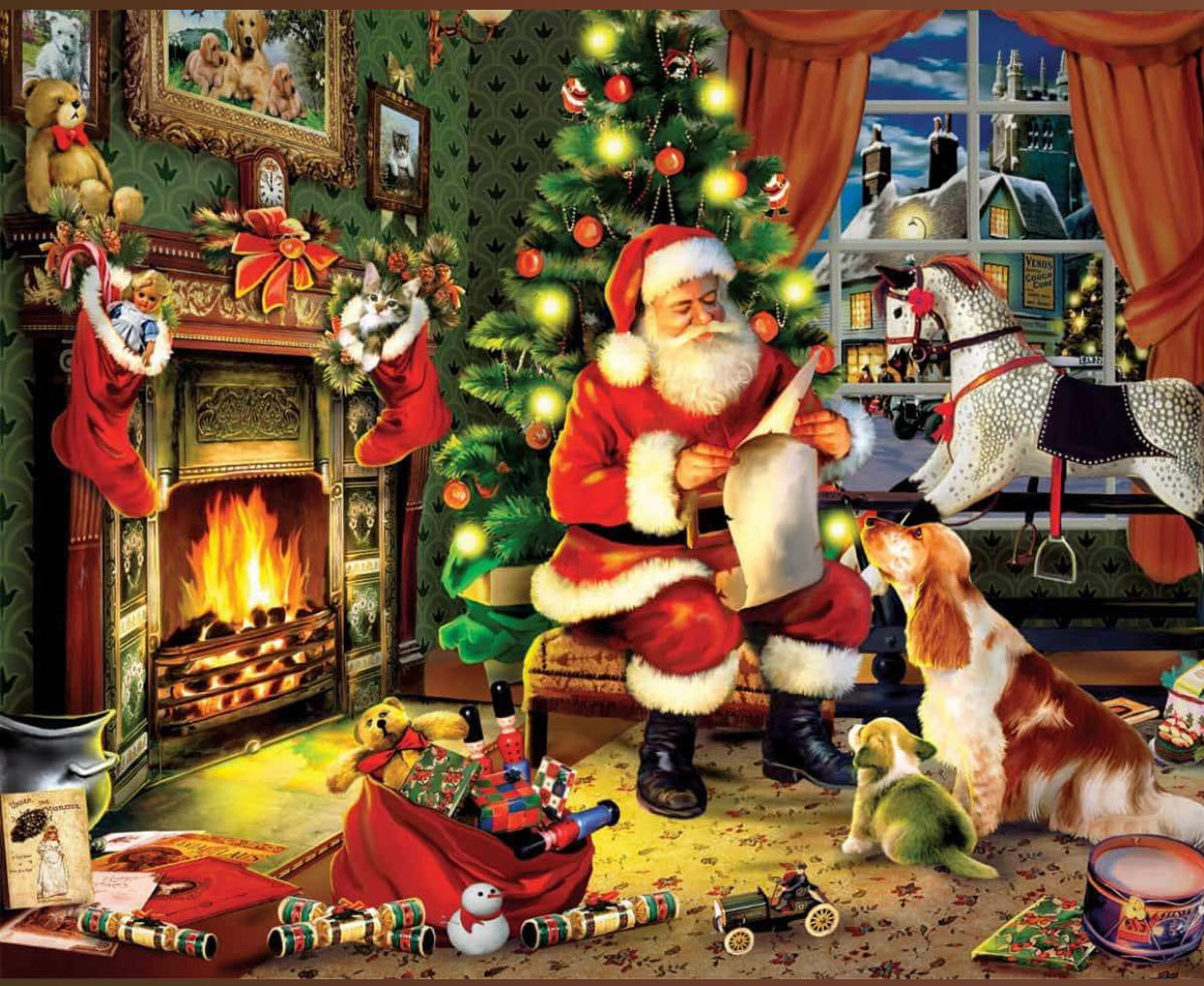 Santa’s List - White Mountain Puzzles puzzle collectible - Main Image 2
