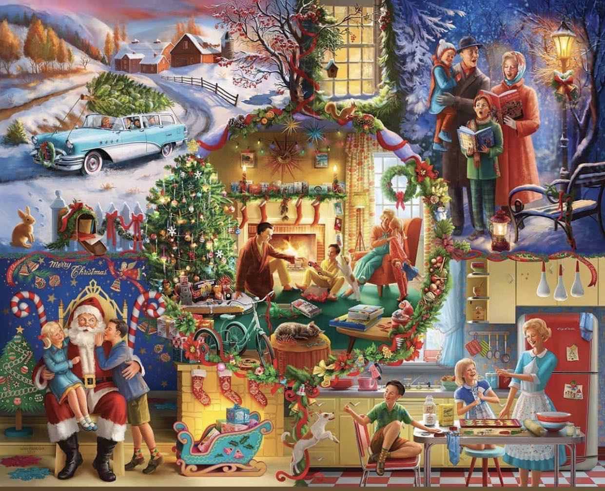 Christmas Traditions - White Mountain Puzzles puzzle collectible - Main Image 2