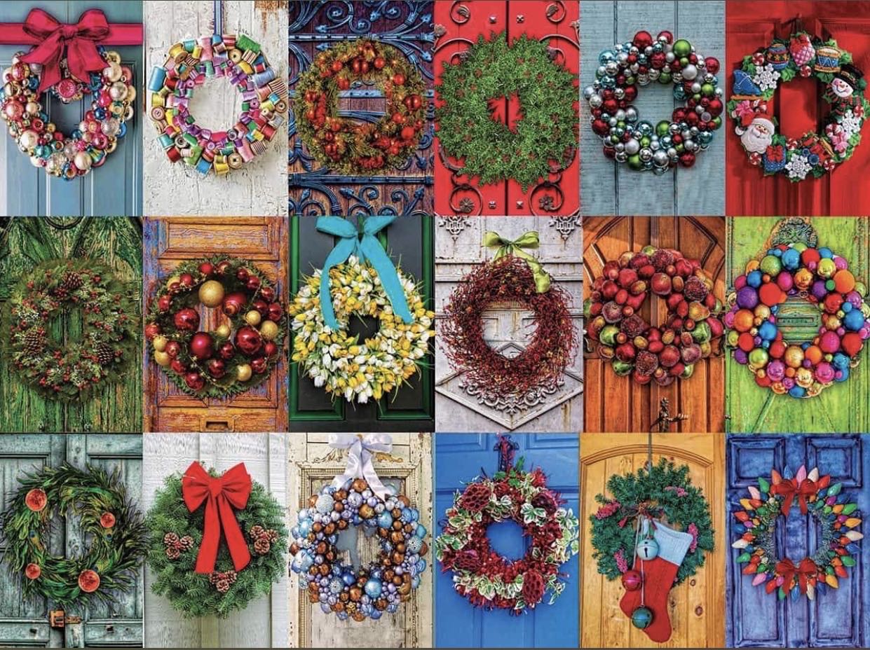 Holiday Wreaths - White Mountain Puzzles puzzle collectible - Main Image 2