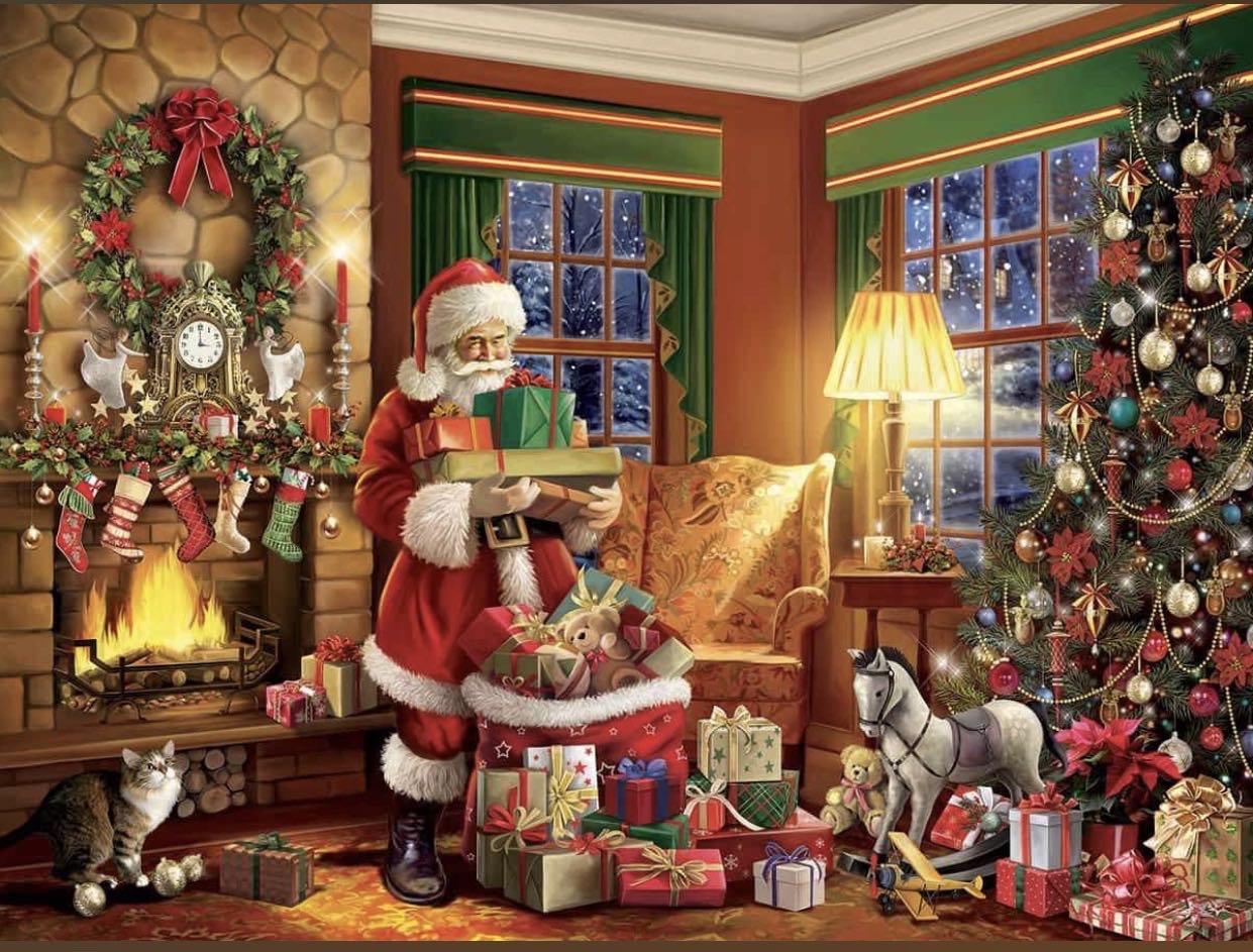 Delivering Gifts - White Mountain Puzzles puzzle collectible - Main Image 2